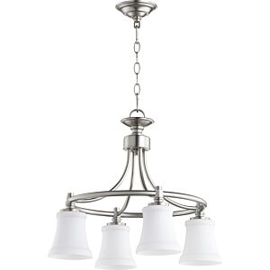 Rossington 4-Light Chandelier in Satin Nickel