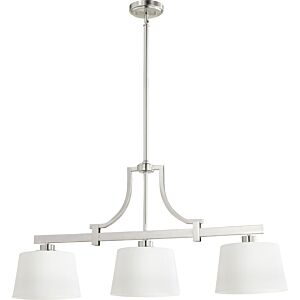 Lancaster 3-Light Island Pendant in Satin Nickel