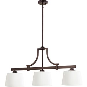 Lancaster 3-Light Island Pendant in Oiled Bronze