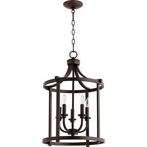 Lancaster 5-Light Entry Pendant in Oiled Bronze