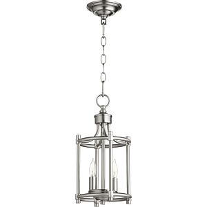 Rossington 2-Light Entry Pendant in Satin Nickel