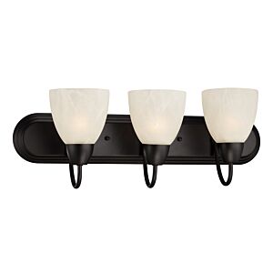 Torino 3-Light Bathroom Vanity Light Bar in Oil Rubbed Bronze