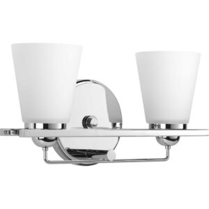 Flight 2-Light Bathroom Vanity Light in Polished Chrome