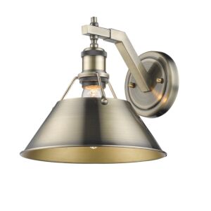 Orwell AB 1-Light Wall Sconce in Aged Brass