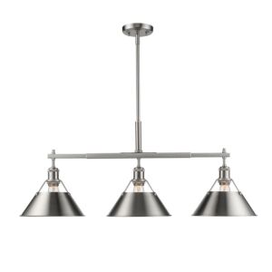 Orwell PW 3-Light Linear Pendant in Pewter