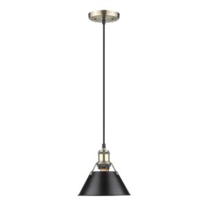 Orwell AB 1-Light Mini Pendant in Aged Brass