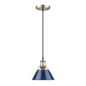 Orwell AB 1-Light Mini Pendant in Aged Brass