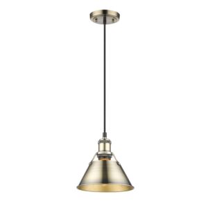 Orwell AB 1-Light Mini Pendant in Aged Brass