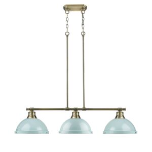 Duncan  Linear Pendant in Aged Brass by Golden Lighting