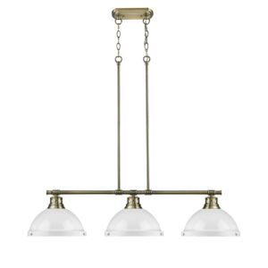 Duncan  Linear Pendant in Aged Brass by Golden Lighting