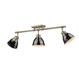 Duncan  Semi Flush Mount in Aged Brass by Golden Lighting