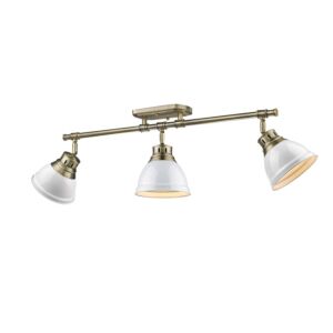 Duncan  Semi Flush Mount in Aged Brass by Golden Lighting