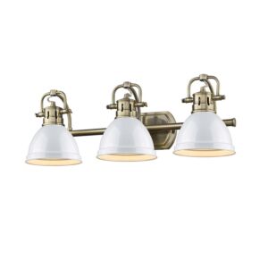 Duncan  Bathroom Vanity Light in Aged Brass by Golden Lighting