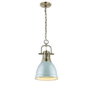 Duncan  Pendant in Aged Brass by Golden Lighting