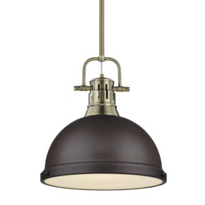 Duncan  Pendant in Aged Brass by Golden Lighting