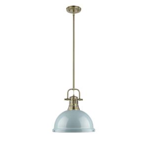 Duncan  Pendant in Aged Brass by Golden Lighting