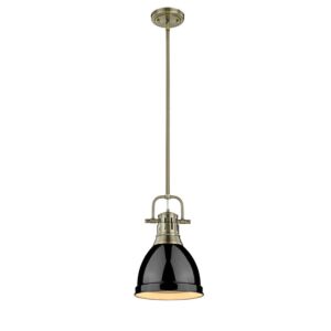 Duncan  Pendant in Aged Brass by Golden Lighting