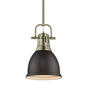 Duncan  Pendant in Aged Brass by Golden Lighting