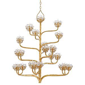 Marjorie Skouras  Chandelier in Dark Contemporary Gold Leaf by Currey and Company