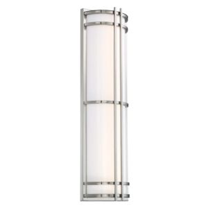 Modern Forms Skyscraper 1 Light Outdoor Wall Light in Stainless Steel