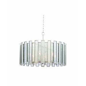 Palisade Six Light Convertible Pendant  Semi Flush Mount in Tarnished Silver by Kalco