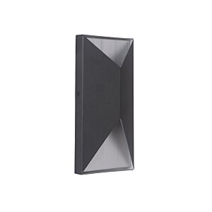 Peak LED Outdoor Pocket Sconce in Textured Black   Brushed Aluminum by Craftmade