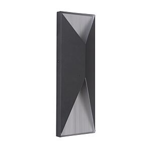 Craftmade Peak 14" Outdoor Wall Light in Textured Black with Brushed Aluminum