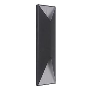 Craftmade Peak 18" Outdoor Wall Light in Textured Black with Brushed Aluminum