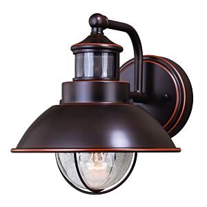 Harwich 1-Light Motion Sensor Outdoor Wall Light in Burnished Bronze