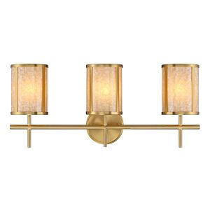 Camden Three Light Bathroom Vanity in Warm Brass by Savoy House