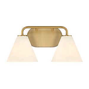 Blair Two Light Bathroom Vanity in Warm Brass by Savoy House