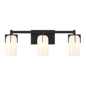 Caldwell 3-Light Bathroom Vanity Light in Matte Black