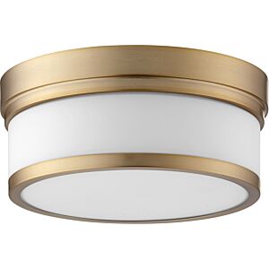 Celeste 2-Light Ceiling Mount in Aged Brass