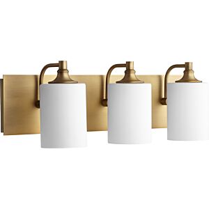 Celeste 3-Light Bathroom Vanity Light in Aged Brass