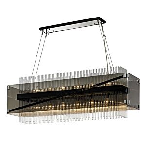 Apollo 12 Light Chandelier in BronzePolished Chrome by Troy Lighting