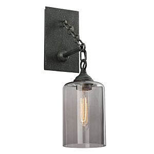 Gotham One Light Wall Sconce in Aged Pewter by Troy Lighting