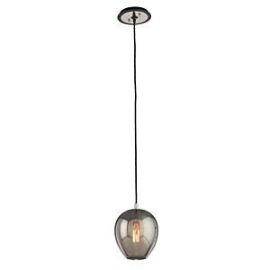 Odyssey One Light Pendant in Textured Black & Polish Nickel by Troy Lighting