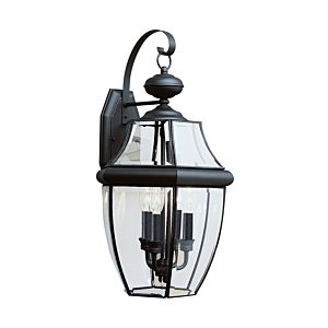 Generation Lighting Lancaster 3-Light Outdoor Wall Light in Black