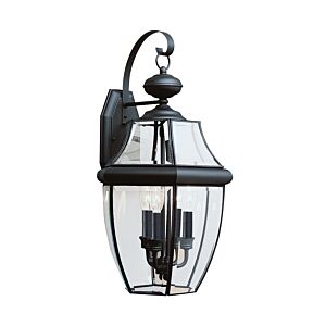 Lancaster 3-Light Outdoor Wall Lantern in Black