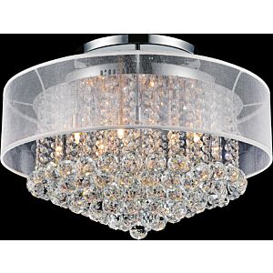 Radiant 12-Light Flush Mount in Chrome