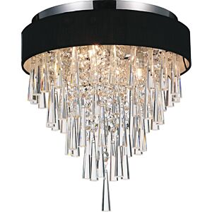 Franca Four Light Flush Mount in Black by CWI Lighting