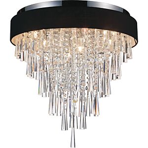 Franca Eight Light Flush Mount in Black by CWI Lighting