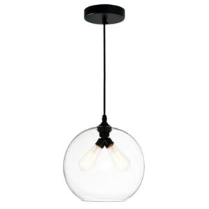 Glass  Mini Pendant in Black by CWI Lighting