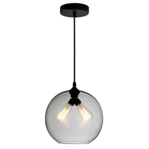 Glass  Mini Pendant in Black by CWI Lighting