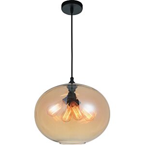 Glass Four Light Pendant in Black by CWI Lighting