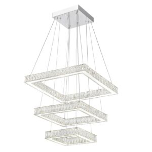 Florence LED Chandelier in Stainless Steel by CWI Lighting