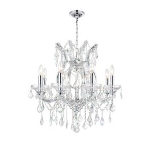 Maria Theresa Nine Light Chandelier in Chrome by CWI Lighting