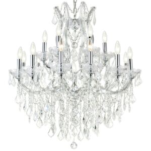 Maria Theresa 19 Light Chandelier in Chrome by CWI Lighting