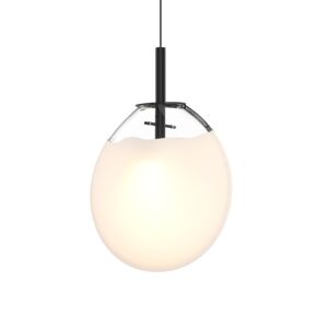 Cantina 1-Light LED Pendant in Satin Black