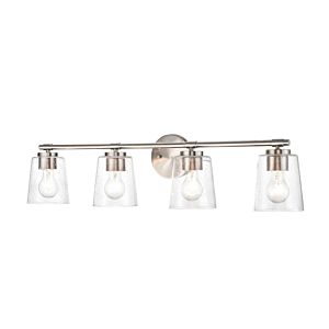 4-Light Bathroom Vanity Light in Brushed Nickel